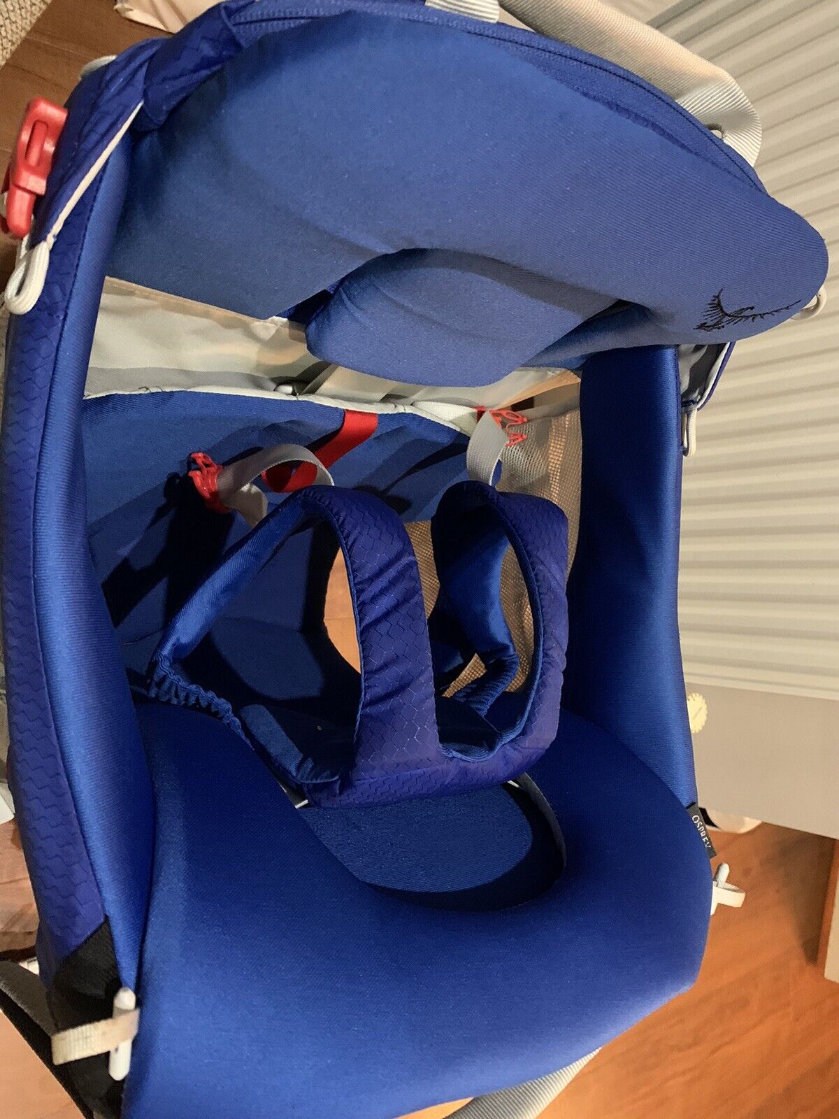 Osprey Poco Child Toddler Baby Backpack Carrier Blue + Rain Cover