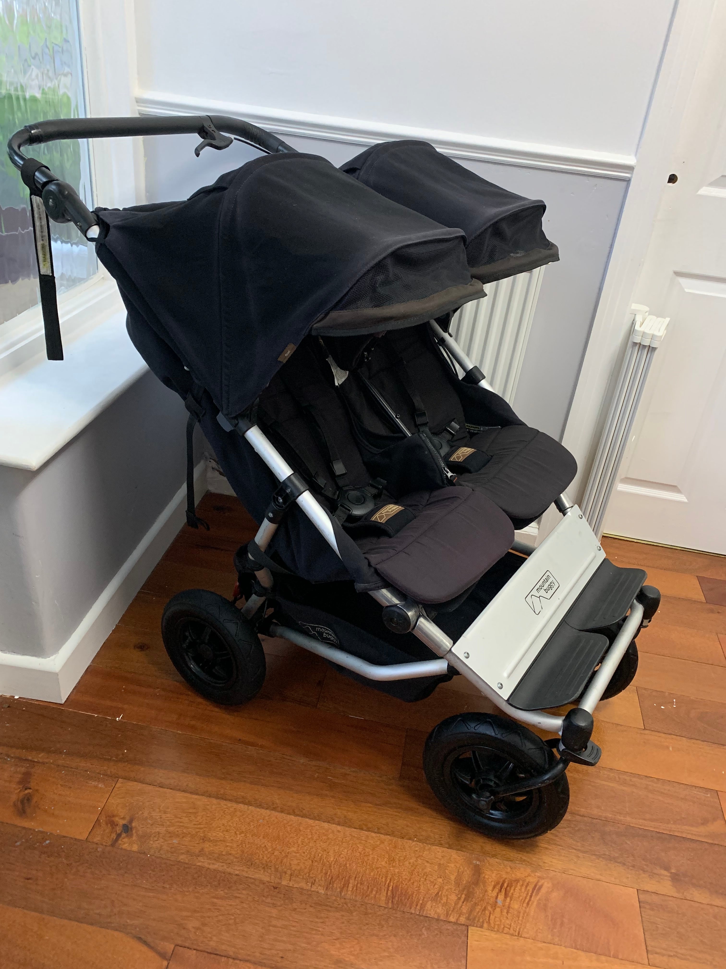 Mountain Buggy Duet V3 Twin Double Jogger Pram Black Used Good Con Dadthletes