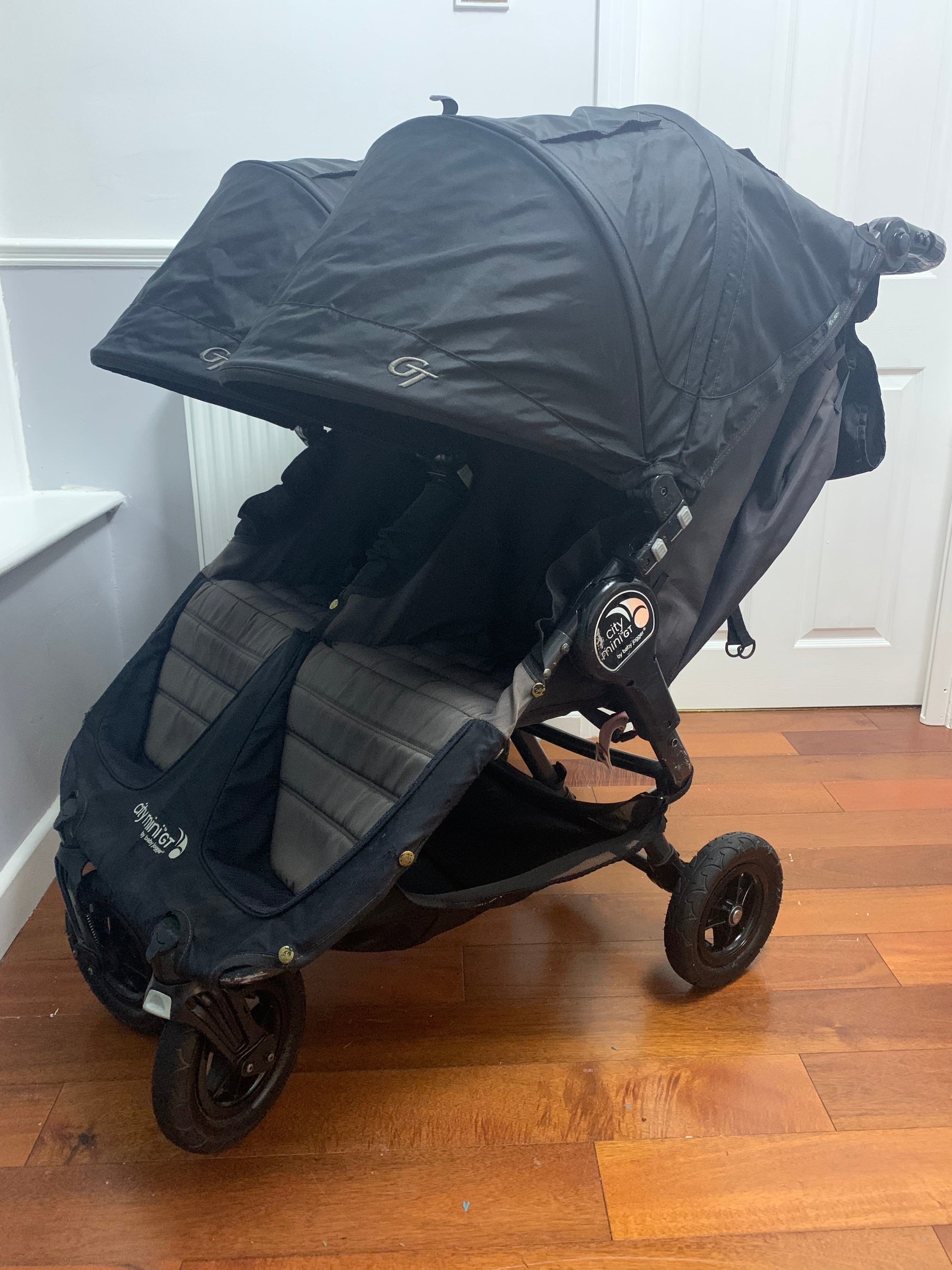 Baby Jogger City Mini GT Double Buggy All Terrain Quick Fold Used Dadthletes